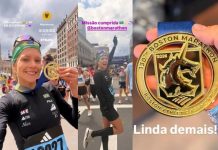 Gabriela Angheben conclui a Maratona de Boston, bate RP e emociona nas redes