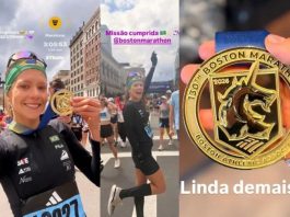 Gabriela Angheben conclui a Maratona de Boston, bate RP e emociona nas redes