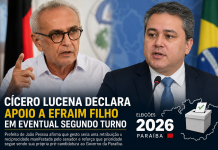 Cícero Lucena diz que apoiaria Efraim Filho em eventual segundo turno, mas nega acordo político