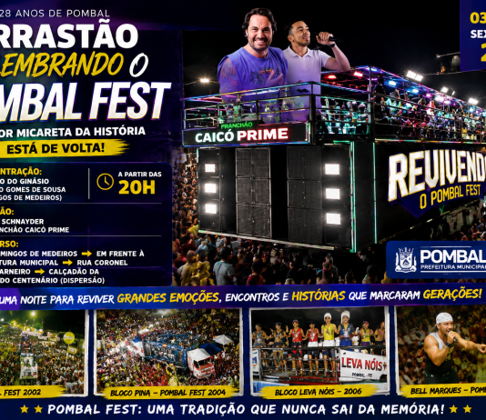 Arrastão “Relembrando o Pombal Fest” promete reviver a tradição da micareta nesta sexta-feira em Pombal