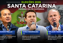 Primeiro dia de campanha em Santa Catarina tem mobilização de rua, viagens pelo Estado e palanque nacional