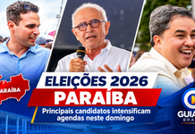 ELEIÇÕES 2026: candidatos ao Governo da Paraíba intensificam campanha neste domingo com agendas pelo Estado