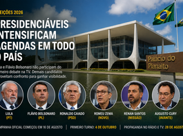 Eleições 2026: presidenciáveis intensificam articulação no início da campanha, e primeiro debate tem ausências de Lula e Flávio Bolsonaro