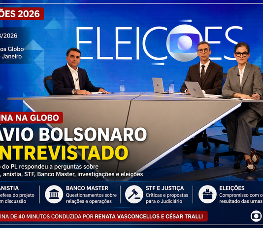 Flávio Bolsonaro é entrevistado pela Globo e aborda anistia, Banco Master, STF e eleições