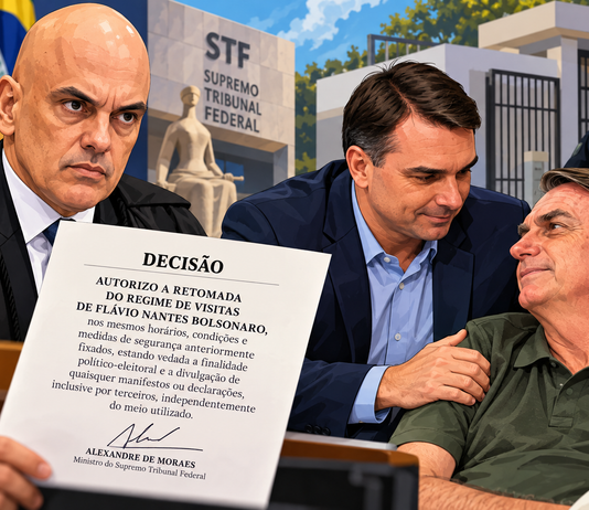 Alexandre de Moraes autoriza Flávio Bolsonaro a voltar a visitar o pai; decisão mantém restrições eleitorais